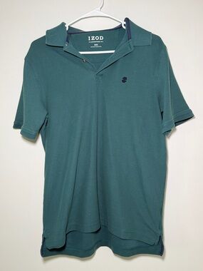 IZOD Dark Green Short Sleeve Polo Shirt Men’s Medium